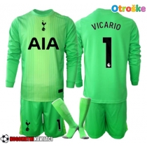 Otroške Nogometnih dresov Tottenham Hotspur Guglielmo Vicario #1 Vratar Domači 2025-26 Dolgi rokavi (+ hlače)